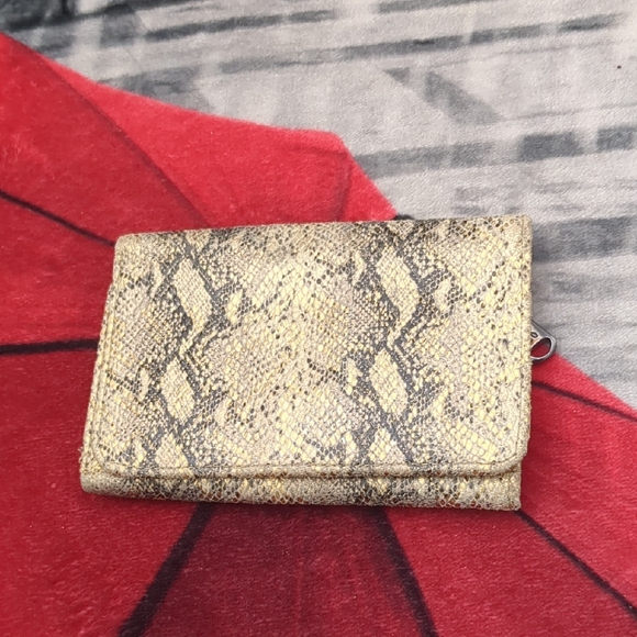 HOBO Handbags - Hobo ladies snakeskin leather tri-fold wallet